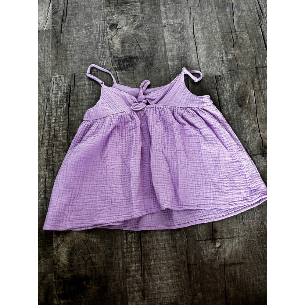 Cat Jack Purple Gauze Tunic Top Size XL 14 Girls Flutter Sleeve - Picture 3 of 3